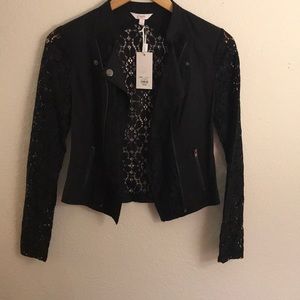 Black lace cropped jacket